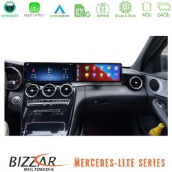 Bizzar Lite Series Dual Screen Mercedes C/GLC Class (W205/X253) NTG5 Android14 8Core (4+64GB) Navigation Multimedia 24,6"