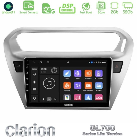 Clarion GL700 Lite Series 8Core Android ClarionOS 2+32GB Citroen C-Elysee / Peugeot 301 Navigation Multimedia Tablet 9" Με Carplay & Android Auto Clarion GL700 Lite Series 8Core Android ClarionOS 2+32GB Citroen C-Elysee / Peugeot 301 Navigation Multimedia Tablet 9" Με Carplay & Android Auto