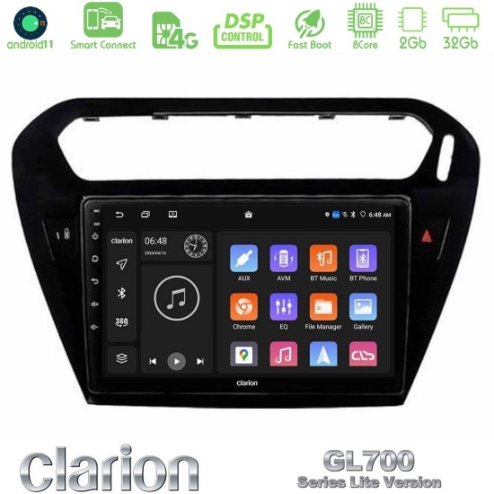 Clarion GL700 Lite Series 8Core Android ClarionOS 2+32GB Citroen C-Elysee / Peugeot 301 Navigation Multimedia Tablet 9" Με Carplay & Android Auto Clarion GL700 Lite Series 8Core Android ClarionOS 2+32GB Citroen C-Elysee / Peugeot 301 Navigation Multimedia Tablet 9" Με Carplay & Android Auto