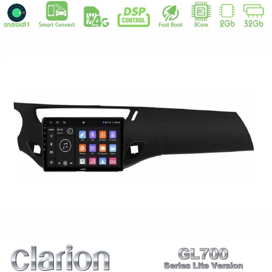 Clarion GL700 Lite Series 8Core Android ClarionOS 2+32GB Citroen C3/DS3 2009-2016 Navigation Multimedia Tablet 9" Με Carplay & Android Auto