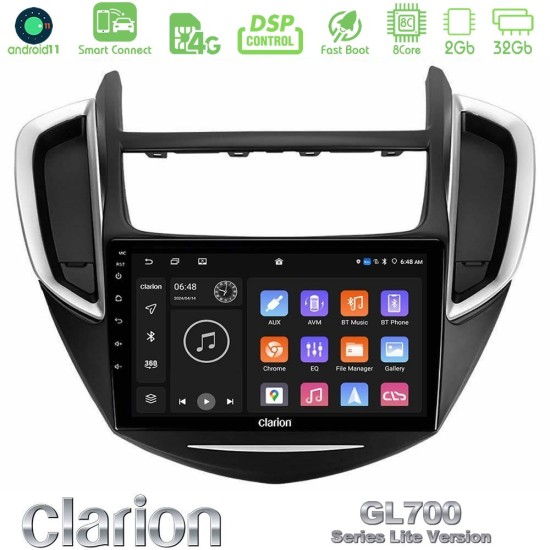 Clarion GL700 Lite Series 8Core Android ClarionOS 2+32GB Chevrolet Trax 2013-2020 Navigation Multimedia Tablet 9" Με Carplay & Android Auto