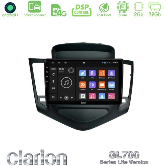 Clarion GL700 Lite Series 8Core Android ClarionOS 2+32GB Chevrolet Cruze 2009-2012 Navigation Multimedia Tablet 9" Με Carplay & Android Auto