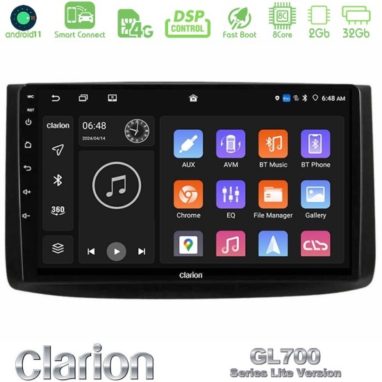 Clarion GL700 Lite Series 8Core Android ClarionOS 2+32GB Chevrolet Aveo 2006-2010 Navigation Multimedia Tablet 9" Με Carplay & Android Auto