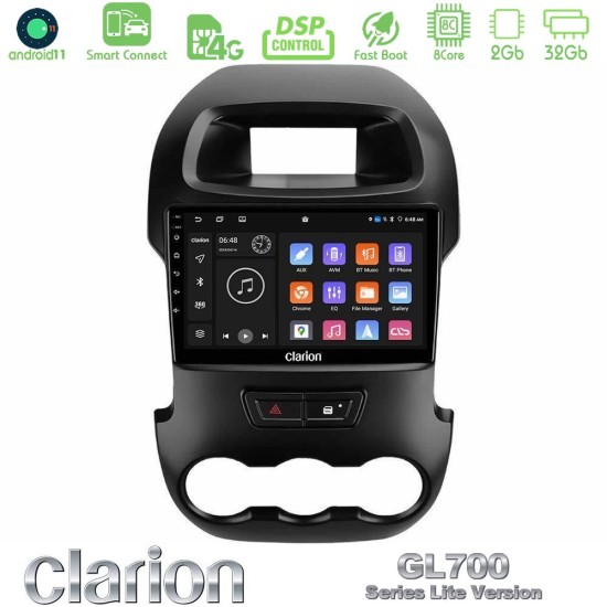 Clarion GL700 Lite Series 8Core Android ClarionOS 2+32GB Ford Ranger 2012-2016 Navigation Multimedia Tablet 9" Με Carplay & Android Auto Clarion GL700 Lite Series 8Core Android ClarionOS 2+32GB Ford Ranger 2012-2016 Navigation Multimedia Tablet 9" Με Carplay & Android Auto