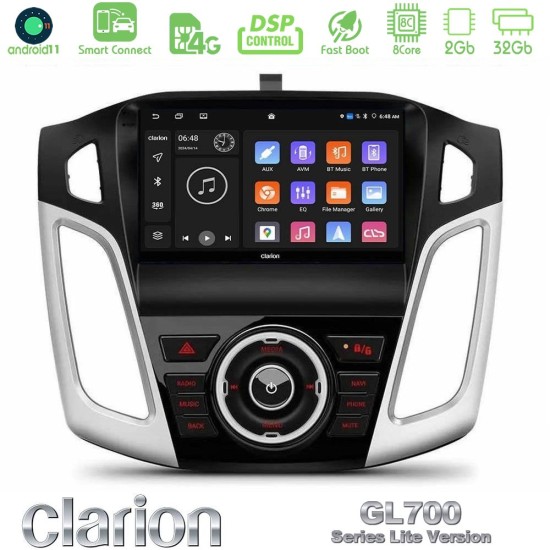 Clarion GL700 Lite Series 8Core Android ClarionOS 2+32GB Ford Focus 2012-2018 Navigation Multimedia Tablet 9" Με Carplay & Android Auto Clarion GL700 Lite Series 8Core Android ClarionOS 2+32GB Ford Focus 2012-2018 Navigation Multimedia Tablet 9" Με Carplay & Android Auto