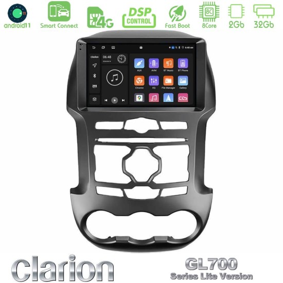 Clarion GL700 Lite Series 8Core Android ClarionOS 2+32GB Ford Ranger 2012-2016 Navigation Multimedia Tablet 9" Με Carplay & Android Auto Clarion GL700 Lite Series 8Core Android ClarionOS 2+32GB Ford Ranger 2012-2016 Navigation Multimedia Tablet 9" Με Carplay & Android Auto