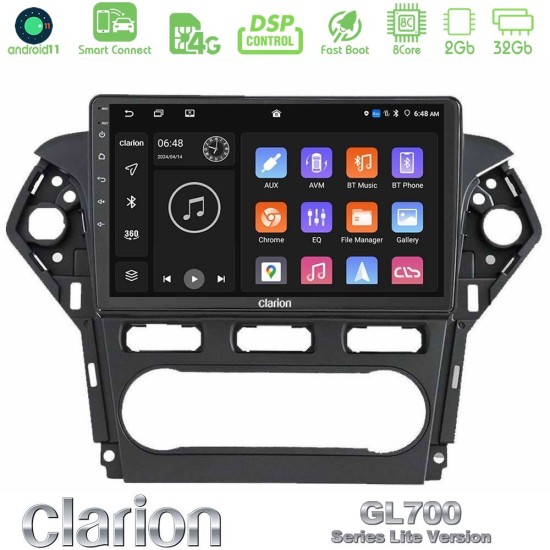Clarion GL700 Lite Series 8Core Android ClarionOS 2+32GB Ford Mondeo 2011-2014 Navigation Multimedia Tablet 10" Με Carplay & Android Auto