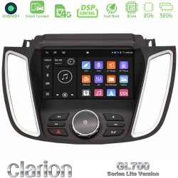 Clarion GL700 Lite Series 8Core Android ClarionOS 2+32GB Ford Kuga/C-Max 2013-2019 Navigation Multimedia Tablet 9" Με Carplay & Android Auto