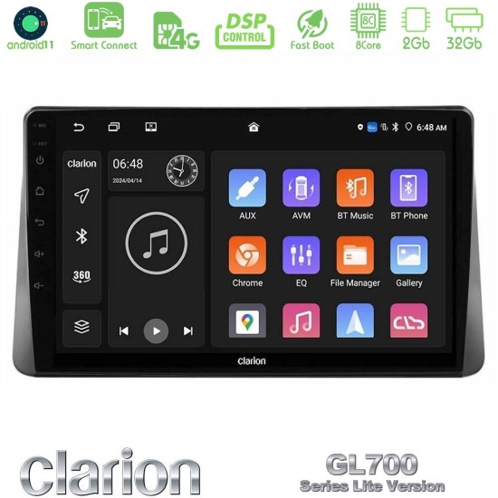 Clarion GL700 Lite Series 8Core Android ClarionOS 2+32GB Ford Focus 2019-> Navigation Multimedia Tablet 9" Με Carplay & Android Auto Clarion GL700 Lite Series 8Core Android ClarionOS 2+32GB Ford Focus 2019-> Navigation Multimedia Tablet 9" Με Carplay & Android Auto