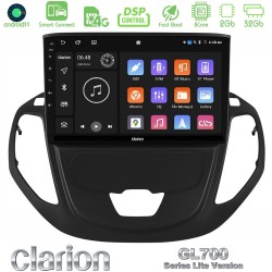 Clarion GL700 Lite Series 8Core Android ClarionOS 2+32GB Ford Transit Courier 2015-2023 Navigation Multimedia Tablet 9" Με Carplay & Android Auto