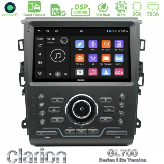 Clarion GL700 Lite Series 8Core Android ClarionOS 2+32GB Ford Mondeo 2014-2021 Navigation Multimedia Tablet 9" Με Carplay & Android Auto