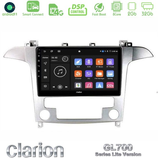 Clarion GL700 Lite Series Ford S-Max 2006-2012 8Core Android ClarionOS 2+32GB Navigation Multimedia Tablet 9" Με Carplay & Android Auto Με Carplay & Android Auto