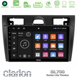 Clarion GL700 Lite Series 8Core Android ClarionOS 2+32GB Ford Fiesta/Fusion Navigation Multimedia Tablet 9" Με Carplay & Android Auto