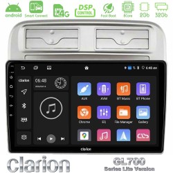 Clarion GL700 Lite Series 8Core Android ClarionOS 2+32GB Fiat Grande Punto 2006-2011 Navigation Multimedia Tablet 9" Με Carplay & Android Auto