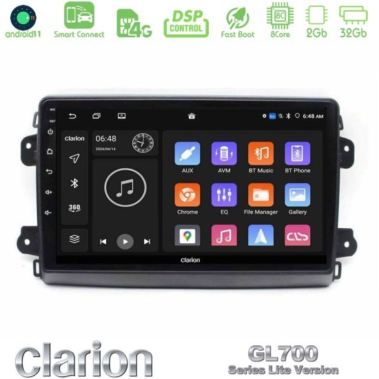 Clarion GL700 Lite Series 8Core Android ClarionOS 2+32GB Citroen/Fiat/Opel Navigation Multimedia Tablet 9" Με Carplay & Android Auto Clarion GL700 Lite Series 8Core Android ClarionOS 2+32GB Citroen/Fiat/Opel Navigation Multimedia Tablet 9" Με Carplay & Android Auto