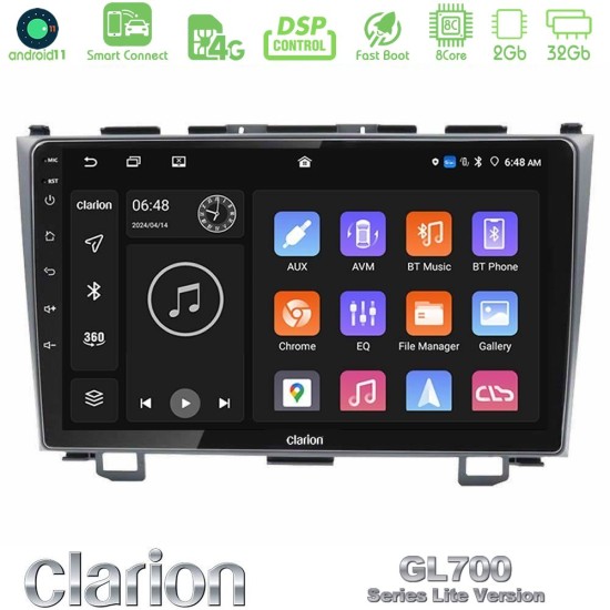 Clarion GL700 Lite Series 8Core Android ClarionOS 2+32GB Honda CRV Navigation Multimedia Tablet 9" Με Carplay & Android Auto