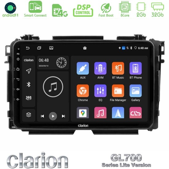 Clarion GL700 Lite Series 8Core Android ClarionOS 2+32GB Honda HR-V Navigation Multimedia Tablet 9" Με Carplay & Android Auto
