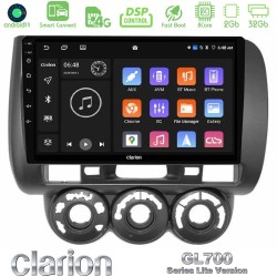 Clarion GL700 Lite Series 8Core Android ClarionOS 2+32GB Honda Jazz (Fit) 2002-2008 (RHD) Manual A/C Navigation Multimedia Tablet 9" Με Carplay & Android Auto