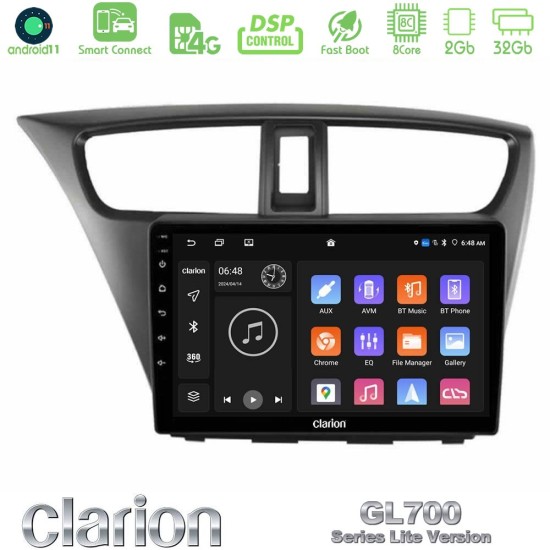 Clarion GL700 Lite Series 8Core Android ClarionOS 2+32GB Honda Civic Hatchback 2012-2015 Navigation Multimedia Tablet 9" Με Carplay & Android Auto Clarion GL700 Lite Series 8Core Android ClarionOS 2+32GB Honda Civic Hatchback 2012-2015 Navigation Multimedia Tablet 9" Με Carplay & Android Auto
