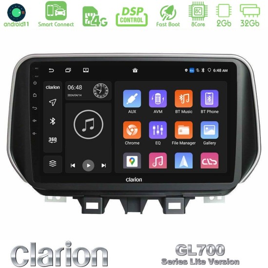 Clarion GL700 Lite Series 8Core Android ClarionOS 2+32GB Hyundai ix35 Navigation Multimedia Tablet 10" Με Carplay & Android Auto