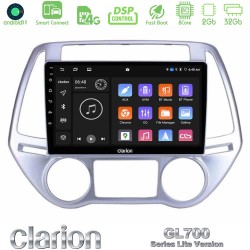 Clarion GL700 Lite Series 8Core Android ClarionOS 2+32GB Hyundai i20 2012-2014 Navigation Multimedia Tablet 9" Με Carplay & Android Auto