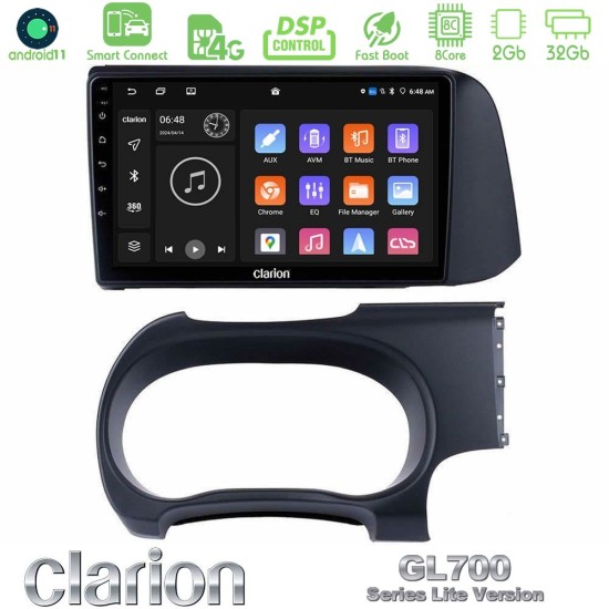 Clarion GL700 Lite Series 8Core Android ClarionOS 2+32GB Hyundai i10 Navigation Multimedia Tablet 9" Με Carplay & Android Auto Clarion GL700 Lite Series 8Core Android ClarionOS 2+32GB Hyundai i10 Navigation Multimedia Tablet 9" Με Carplay & Android Auto