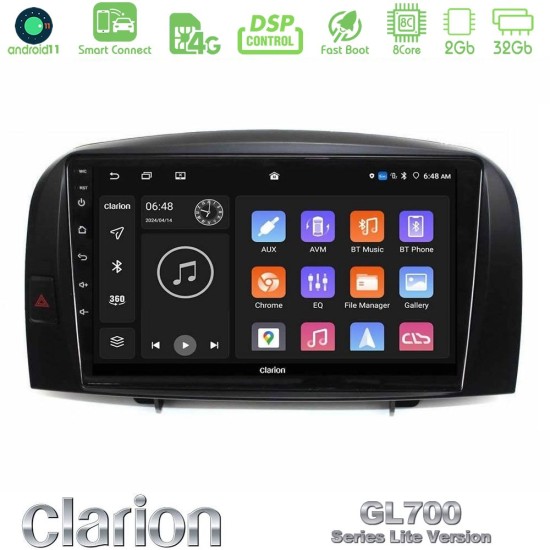 Clarion GL700 Lite Series 8Core Android ClarionOS 2+32GB Hyundai Sonata 2005-2009 Navigation Multimedia Tablet 10" Με Carplay & Android Auto
