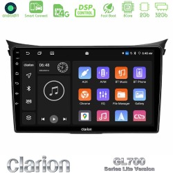 Clarion GL700 Lite Series 8Core Android ClarionOS 2+32GB Hyundai i30 2012-2017 Navigation Multimedia Tablet 9" Με Carplay & Android Auto