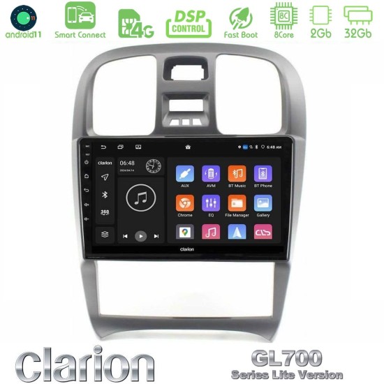 Clarion GL700 Lite Series 8Core Android ClarionOS 2+32GB Hyundai Sonata 2001-2005 Navigation Multimedia Tablet 9" Με Carplay & Android Auto