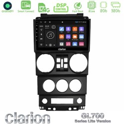 Clarion GL700 Lite Series 8Core Android ClarionOS 2+32GB Jeep Wrangler 2008-2010 Navigation Multimedia Tablet 9" Με Carplay & Android Auto Clarion GL700 Lite Series 8Core Android ClarionOS 2+32GB Jeep Wrangler 2008-2010 Navigation Multimedia Tablet 9" Με Carplay & Android Auto