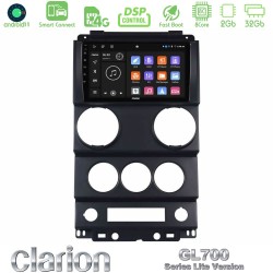 Clarion GL700 Lite Series 8Core Android ClarionOS 2+32GB Jeep Wrangler 2008-2010 Navigation Multimedia Tablet 9" Με Carplay & Android Auto Clarion GL700 Lite Series 8Core Android ClarionOS 2+32GB Jeep Wrangler 2008-2010 Navigation Multimedia Tablet 9" Με Carplay & Android Auto