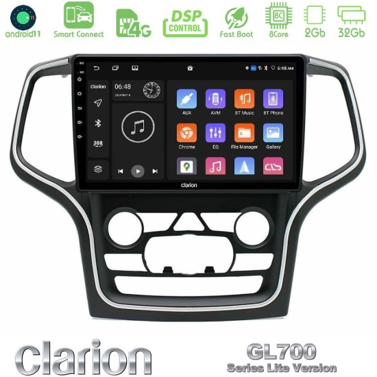 Clarion GL700 Lite Series 8Core Android ClarionOS 2+32GB Jeep Grand Cherokee 2014-2020 Navigation Multimedia Tablet 10" Με Carplay & Android Auto Clarion GL700 Lite Series 8Core Android ClarionOS 2+32GB Jeep Grand Cherokee 2014-2020 Navigation Multimedia Tablet 10" Με Carplay & Android Auto