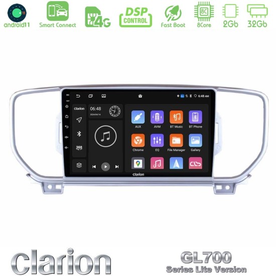 Clarion GL700 Lite Series 8Core Android ClarionOS 2+32GB Kia Sportage 2016-2018 Navigation Multimedia Tablet 9" Με Carplay & Android Auto Clarion GL700 Lite Series 8Core Android ClarionOS 2+32GB Kia Sportage 2016-2018 Navigation Multimedia Tablet 9" Με Carplay & Android Auto