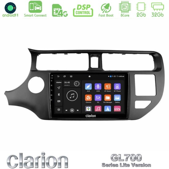 Clarion GL700 Lite Series 8Core Android ClarionOS 2+32GB Kia Rio 2011-2015 Navigation Multimedia Tablet 9" Με Carplay & Android Auto
