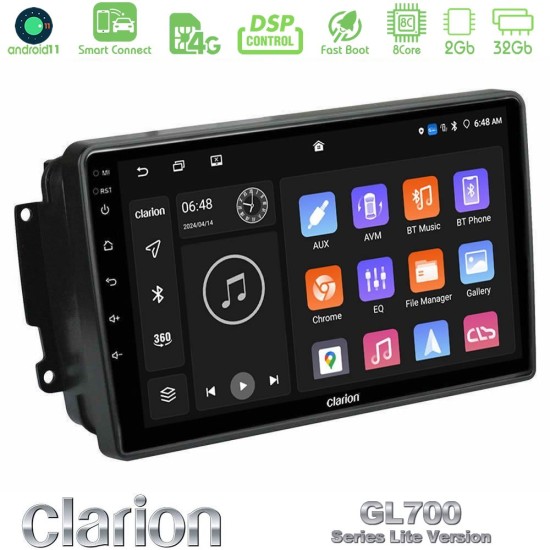 Clarion GL700 Lite Series 8Core Android ClarionOS 2+32GB Mercedes C/CLK/G Class (W203/W209) Navigation Multimedia Tablet 9" Με Carplay & Android Auto Clarion GL700 Lite Series 8Core Android ClarionOS 2+32GB Mercedes C/CLK/G Class (W203/W209) Navigation Multimedia Tablet 9" Με Carplay & Android Auto