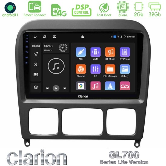 Clarion GL700 Lite Series 8Core Android ClarionOS 2+32GB Mercedes S Class 1999-2004 (W220) Navigation Multimedia Tablet 9" Με Carplay & Android Auto Clarion GL700 Lite Series 8Core Android ClarionOS 2+32GB Mercedes S Class 1999-2004 (W220) Navigation Multimedia Tablet 9" Με Carplay & Android Auto