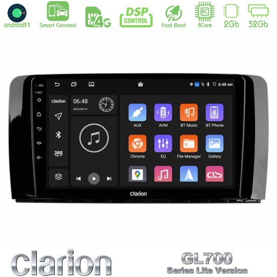 Clarion GL700 Lite Series 8Core Android ClarionOS 2+32GB Mercedes R Class Navigation Multimedia Tablet 9" Με Carplay & Android Auto Clarion GL700 Lite Series 8Core Android ClarionOS 2+32GB Mercedes R Class Navigation Multimedia Tablet 9" Με Carplay & Android Auto