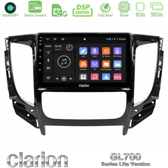 Clarion GL700 Lite Series 8Core Android ClarionOS 2+32GB Mitsubishi L200 2016-> & Fiat Fullback (Auto A/C) Navigation Multimedia Tablet 9" Με Carplay & Android Auto Clarion GL700 Lite Series 8Core Android ClarionOS 2+32GB Mitsubishi L200 2016-> & Fiat Fullback (Auto A/C) Navigation Multimedia Tablet 9" Με Carplay & Android Auto