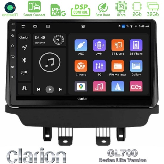 Clarion GL700 Lite Series 8Core Android ClarionOS 2+32GB Mazda 2 2014-2021 Navigation Multimedia Tablet 9" Με Carplay & Android Auto Clarion GL700 Lite Series 8Core Android ClarionOS 2+32GB Mazda 2 2014-2021 Navigation Multimedia Tablet 9" Με Carplay & Android Auto