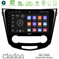 Clarion GL700 Lite Series 8Core Android ClarionOS 2+32GB Nissan Qashqai J11 (Manual A/C) Navigation Multimedia Tablet 10" Με Carplay & Android Auto