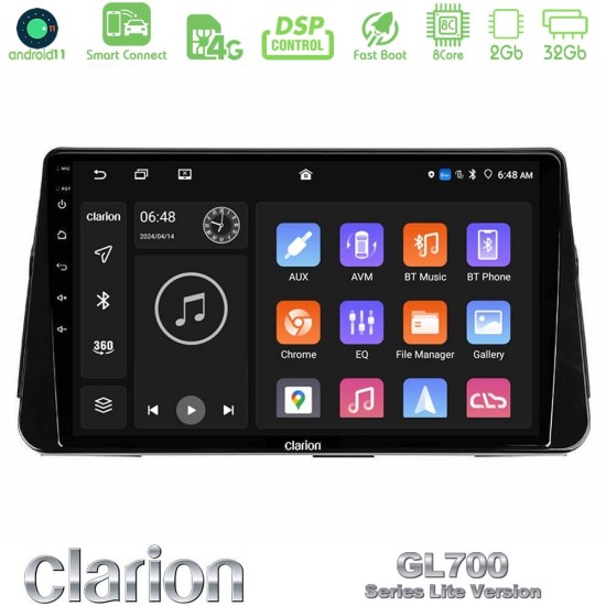 Clarion GL700 Lite Series 8Core Android ClarionOS 2+32GB Nissan Micra K14 Navigation Multimedia Tablet 9" Με Carplay & Android Auto Clarion GL700 Lite Series 8Core Android ClarionOS 2+32GB Nissan Micra K14 Navigation Multimedia Tablet 9" Με Carplay & Android Auto