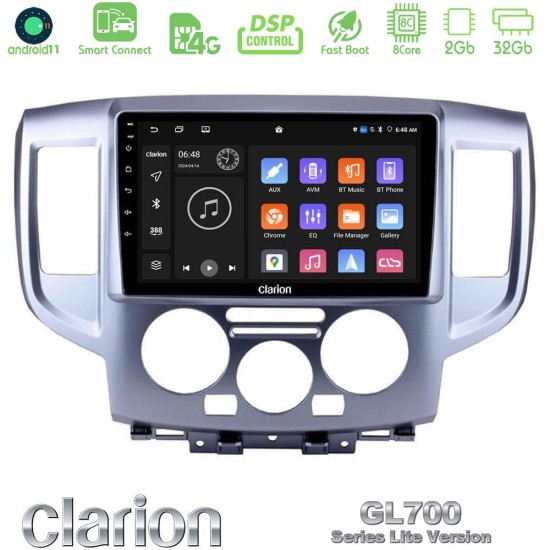 Clarion GL700 Lite Series 8Core Android ClarionOS 2+32GB Nissan NV200 Navigation Multimedia Tablet 9" Με Carplay & Android Auto Clarion GL700 Lite Series 8Core Android ClarionOS 2+32GB Nissan NV200 Navigation Multimedia Tablet 9" Με Carplay & Android Auto