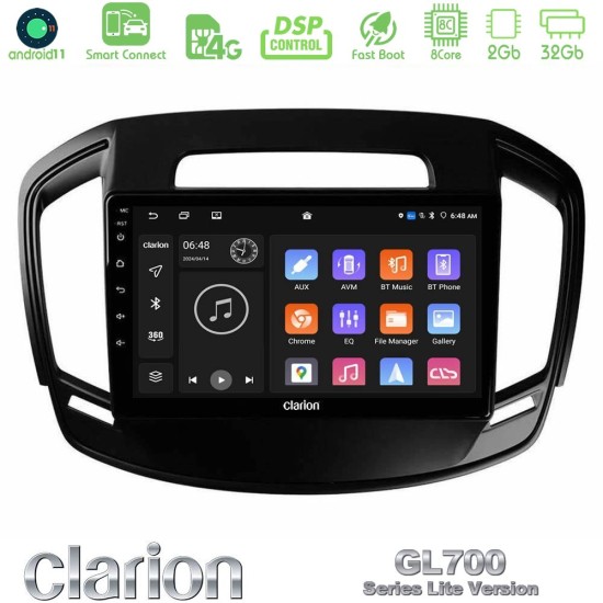 Clarion GL700 Lite Series 8Core Android ClarionOS 2+32GB Opel Insignia 2014-2017 Navigation Multimedia Tablet 9" Με Carplay & Android Auto