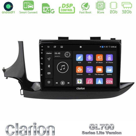 Clarion GL700 Lite Series 8Core Android ClarionOS 2+32GB Opel Mokka 2016-2020 Navigation Multimedia Tablet 9" Με Carplay & Android Auto Clarion GL700 Lite Series 8Core Android ClarionOS 2+32GB Opel Mokka 2016-2020 Navigation Multimedia Tablet 9" Με Carplay & Android Auto