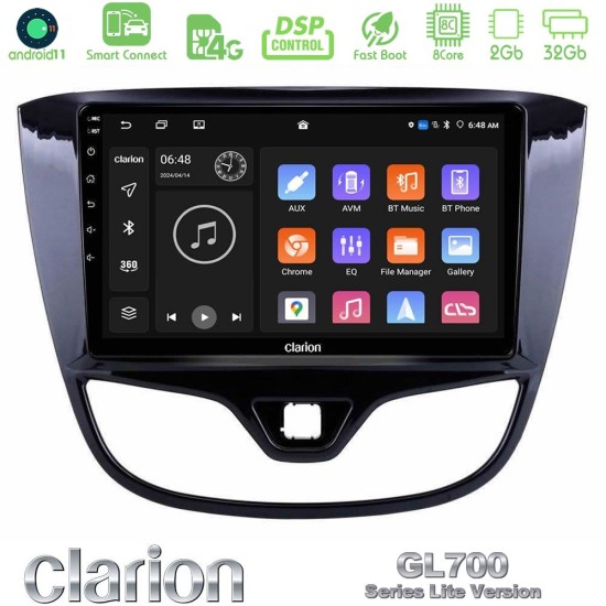 Clarion GL700 Lite Series 8Core Android ClarionOS 2+32GB Opel Karl 2017-2019 Navigation Multimedia Tablet 9" Με Carplay & Android Auto Clarion GL700 Lite Series 8Core Android ClarionOS 2+32GB Opel Karl 2017-2019 Navigation Multimedia Tablet 9" Με Carplay & Android Auto