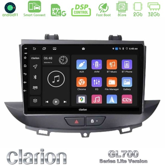 Clarion GL700 Lite Series 8Core Android ClarionOS 2+32GB Opel Grandland/Crossland X Navigation Multimedia Tablet 9" Με Carplay & Android Auto
