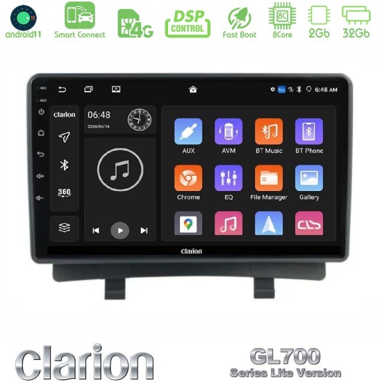 Clarion GL700 Lite Series 8Core Android ClarionOS 2+32GB Opel Zafira Navigation Multimedia Tablet 9" Με Carplay & Android Auto Clarion GL700 Lite Series 8Core Android ClarionOS 2+32GB Opel Zafira Navigation Multimedia Tablet 9" Με Carplay & Android Auto