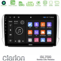 Clarion GL700 Lite Series 8Core Android ClarionOS 2+32GB Peugeot 208/2008 Navigation Multimedia Tablet 10" Με Carplay & Android Auto