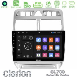 Clarion GL700 Lite Series 8Core Android ClarionOS 2+32GB Peugeot 307 2002-2008 Navigation Multimedia Tablet 9" Με Carplay & Android Auto