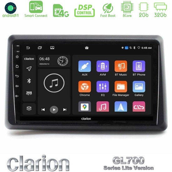 Clarion GL700 Lite Series 8Core Android ClarionOS 2+32GB Renault Express 2020-2025 Navigation Multimedia Tablet 9" Με Carplay & Android Auto Clarion GL700 Lite Series 8Core Android ClarionOS 2+32GB Renault Express 2020-2025 Navigation Multimedia Tablet 9" Με Carplay & Android Auto